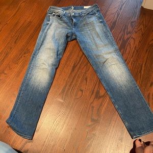 Rag & Bone Dre Low-Rise Slim Boyfriend Jeans in Sapphire - Size 28